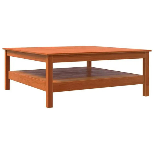 Table Basse Carrée - Pin Massif Ciré, 100 × 100 × 40 cm