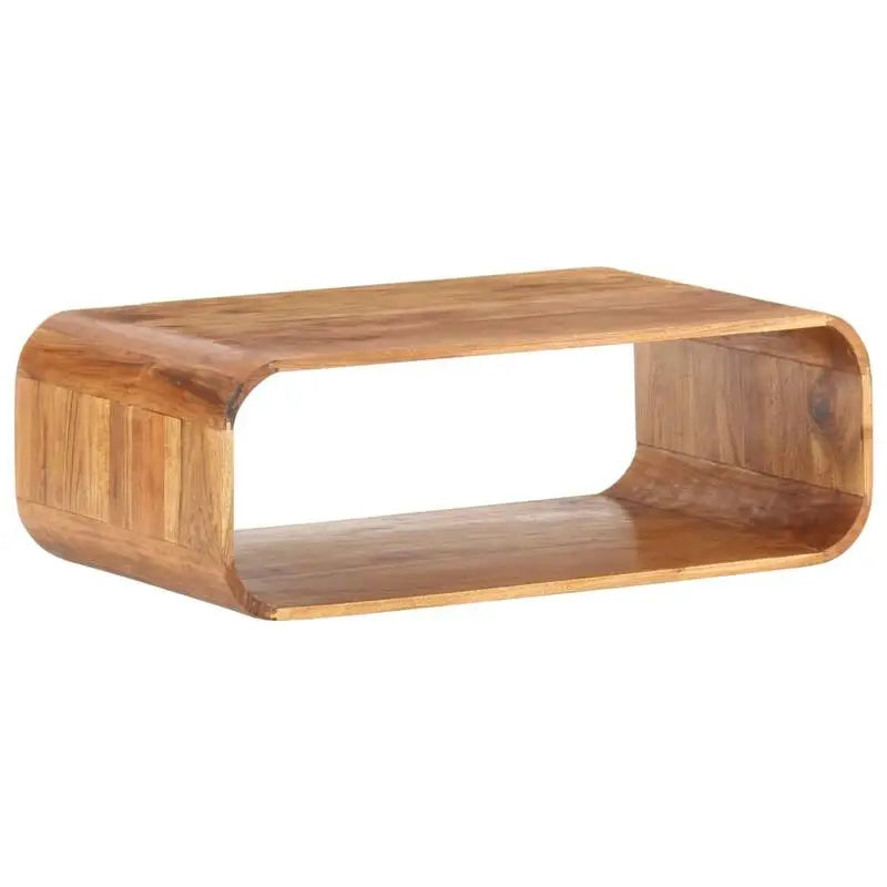 Table Basse Arrondie - Acacia Massif, 90 × 50 × 30 cm