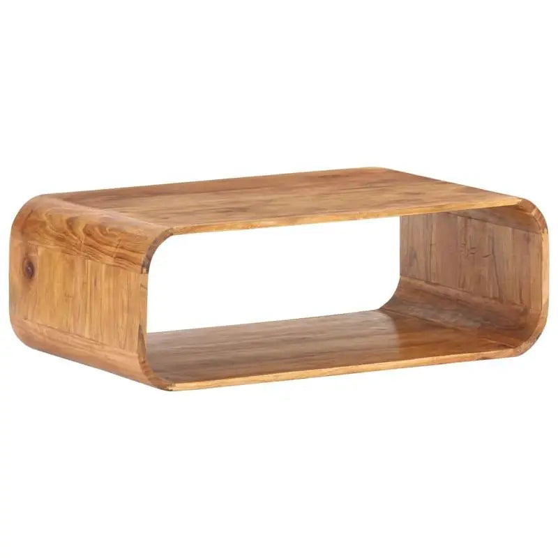 Table Basse Arrondie - Acacia Massif, 90 × 50 × 30 cm