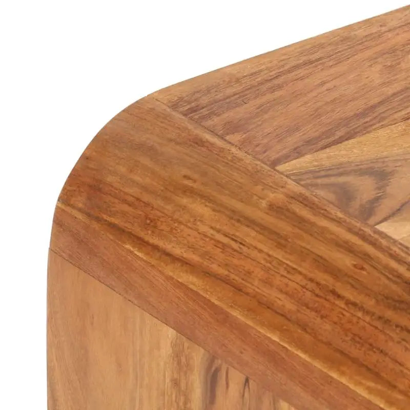 Table Basse Arrondie - Acacia Massif, 90 × 50 × 30 cm