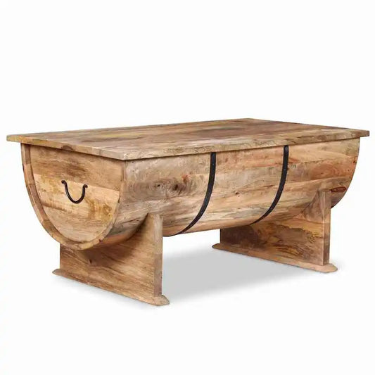 Table Basse Coffre - Manguier Massif, 88 × 50 × 40 cm