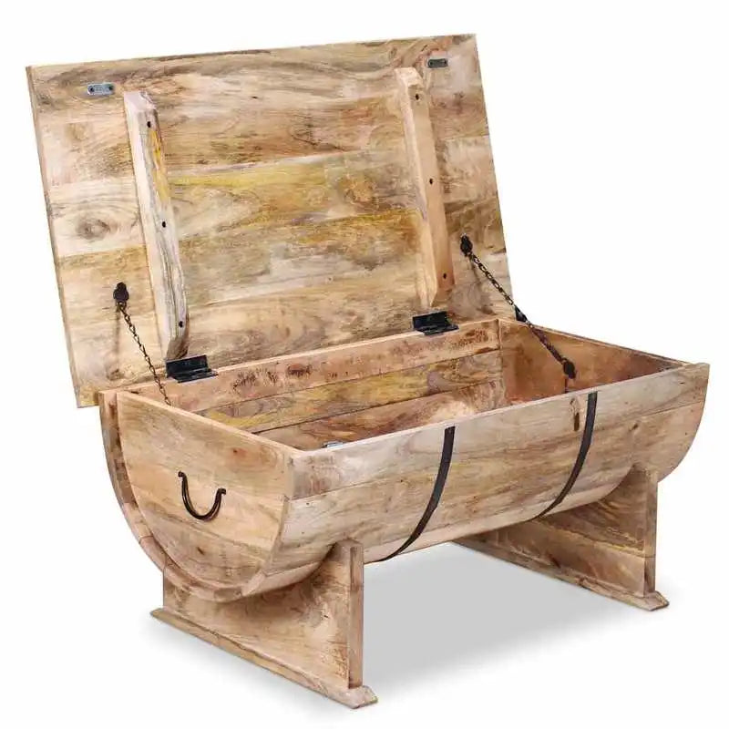 Table Basse Coffre - Manguier Massif, 88 × 50 × 40 cm