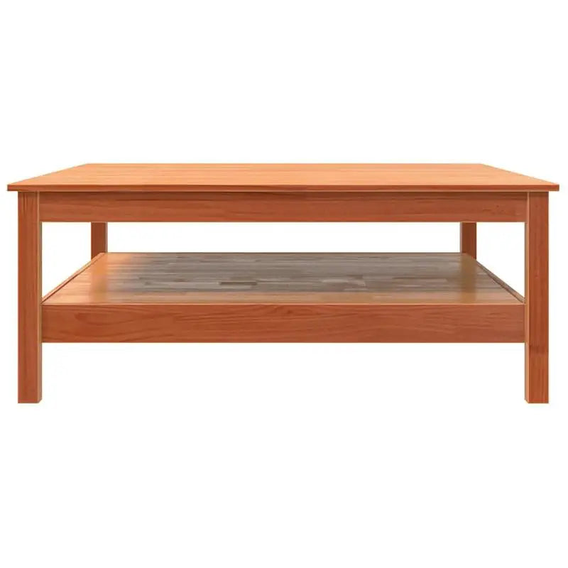 Table Basse Carrée - Pin Massif Ciré, 100 × 100 × 40 cm