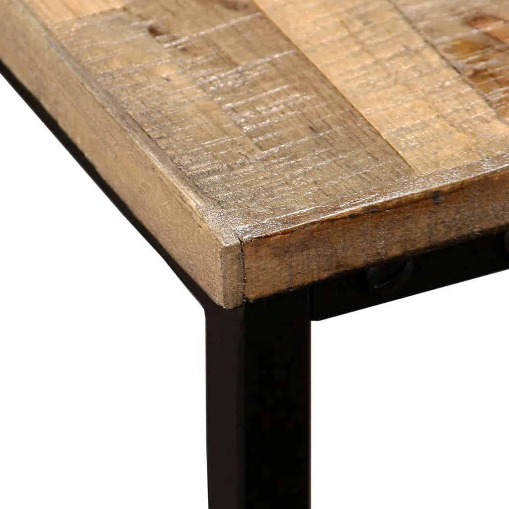Tables Basses Gigognes - Teck Massif Recyclé, Lot de 2, 75 × 75 × 39 cm